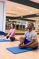 Free Stock Photo: A man and woman working out in a fitness center