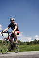 Free Stock Photo: A young man riding a bicycle