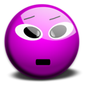 Free Stock Photo: Illustration of a purple smiley face
