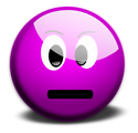 Free Stock Photo: Illustration of a purple smiley face