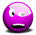Free Stock Photo: Illustration of a purple smiley face