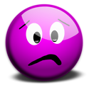 Free Stock Photo: Illustration of a purple smiley face