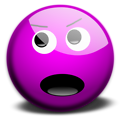 Free Stock Photo: Illustration of a purple smiley face