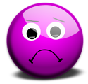 Free Stock Photo: Illustration of a purple smiley face
