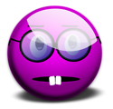 Free Stock Photo: Illustration of a purple smiley face