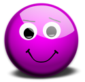 Free Stock Photo: Illustration of a purple smiley face