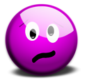 Free Stock Photo: Illustration of a purple smiley face