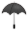 Free Stock Photo: Illustration of a gray umbrella