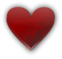 Free Stock Photo: Illustration of a broken red heart