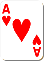 Free Stock Photo: Illustration of an Ace of Hearts playing card