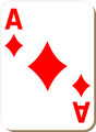 Free Stock Photo: Illustration of an Ace of Diamonds playing card