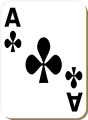 Free Stock Photo: Illustration of an Ace of Clubs playing card