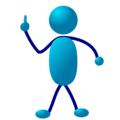 Free Stock Photo: Illustration of a dancing cartoon blue man