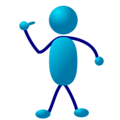 Free Stock Photo: Illustration of a dancing cartoon blue man