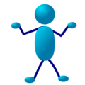 Free Stock Photo: Illustration of a dancing cartoon blue man