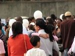 Free Stock Photo: Asian family girl carried by father