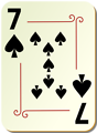 Free Stock Photo: Illustration of a Seven of Spades playing card
