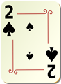 Free Stock Photo: Illustration of a Two of Spades playing card