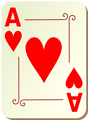Free Stock Photo: Illustration of an Ace of Hearts playing card