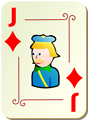 Free Stock Photo: Illustration of a Jack of Diamonds playing card