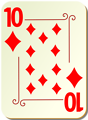 Free Stock Photo: Illustration of a Ten of Diamonds playing card