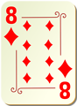 Free Stock Photo: Illustration of an Eight of Diamonds playing card