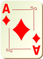 Free Stock Photo: Illustration of an Ace of Diamonds playing card