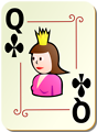 Free Stock Photo: Illustration of a Queen of Clubs playing card
