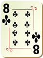 Free Stock Photo: Illustration of a Eight of Clubs playing card