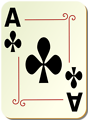 Free Stock Photo: Illustration of an Ace of Clubs playing card