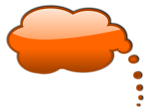 Free Stock Photo: Illustration of an orange cartoon speech bubble