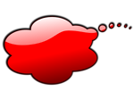 Free Stock Photo: Illustration of an red cartoon speech bubble
