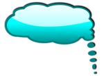 Free Stock Photo: Illustration of a blue cartoon speech bubble