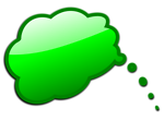 Free Stock Photo: Illustration of a green cartoon speech bubble