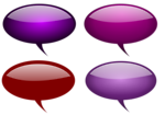 Free Stock Photo: Collection of glossy speech bubbles