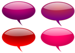 Free Stock Photo: Collection of glossy speech bubbles