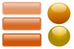 Free Stock Photo: Illustration of a blank glossy buttons