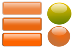Free Stock Photo: Illustration of a blank glossy buttons