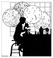 Free Stock Photo: Illustration of a silhouette of a laboratory researcher