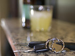 Free Stock Photo: Car keys and a bottle of beer