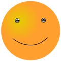 Free Stock Photo: Illustration of an orange smiley face