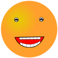 Free Stock Photo: Illustration of an orange smiley face