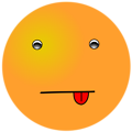Free Stock Photo: Illustration of an orange smiley face