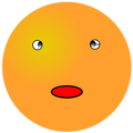 Free Stock Photo: Illustration of an orange smiley face