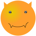 Free Stock Photo: Illustration of an orange smiley face