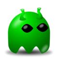 Free Stock Photo: Illustration of an arcade styled cartoon alien ghost
