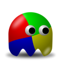 Free Stock Photo: Illustration of an arcade styled four colored ghost