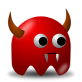 Free Stock Photo: Illustration of an arcade styled devil ghost