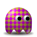 Free Stock Photo: Illustration of an arcade styled purple and gold ghost
