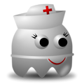 Free Stock Photo: Illustration of an arcade styled nurse ghost